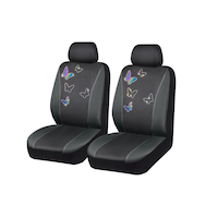 AutoTrends Reflective Butterfly Seat Cover, 2-pk Front_Three_Fourths_Angled_Left