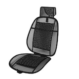 AutoTrends Black Beaded Seat Cushion Front_Three_Fourths_Angled_Left