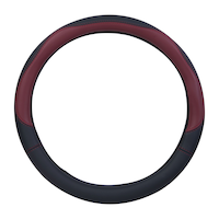 AutoTrends Dark Red Sporty Steering Wheel Cover