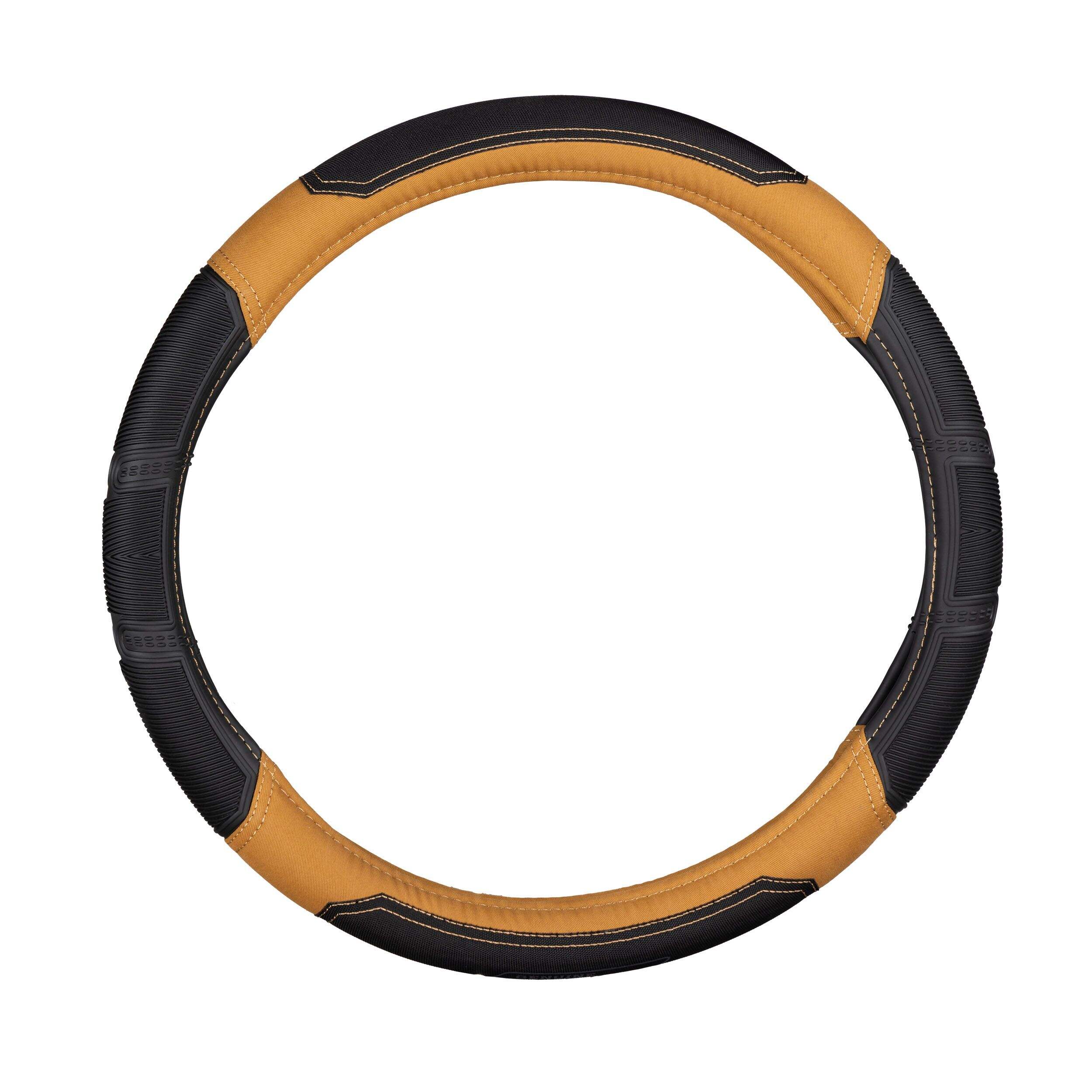 Dickies Truck Moulded Grips Rugged Steering Wheel Cover, Brown Duck Front_Flat