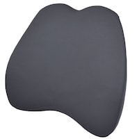 CAR PASS Memory Foam Lumbar Cushion, Dark Grey Front_Three_Fourths_Angled_Left