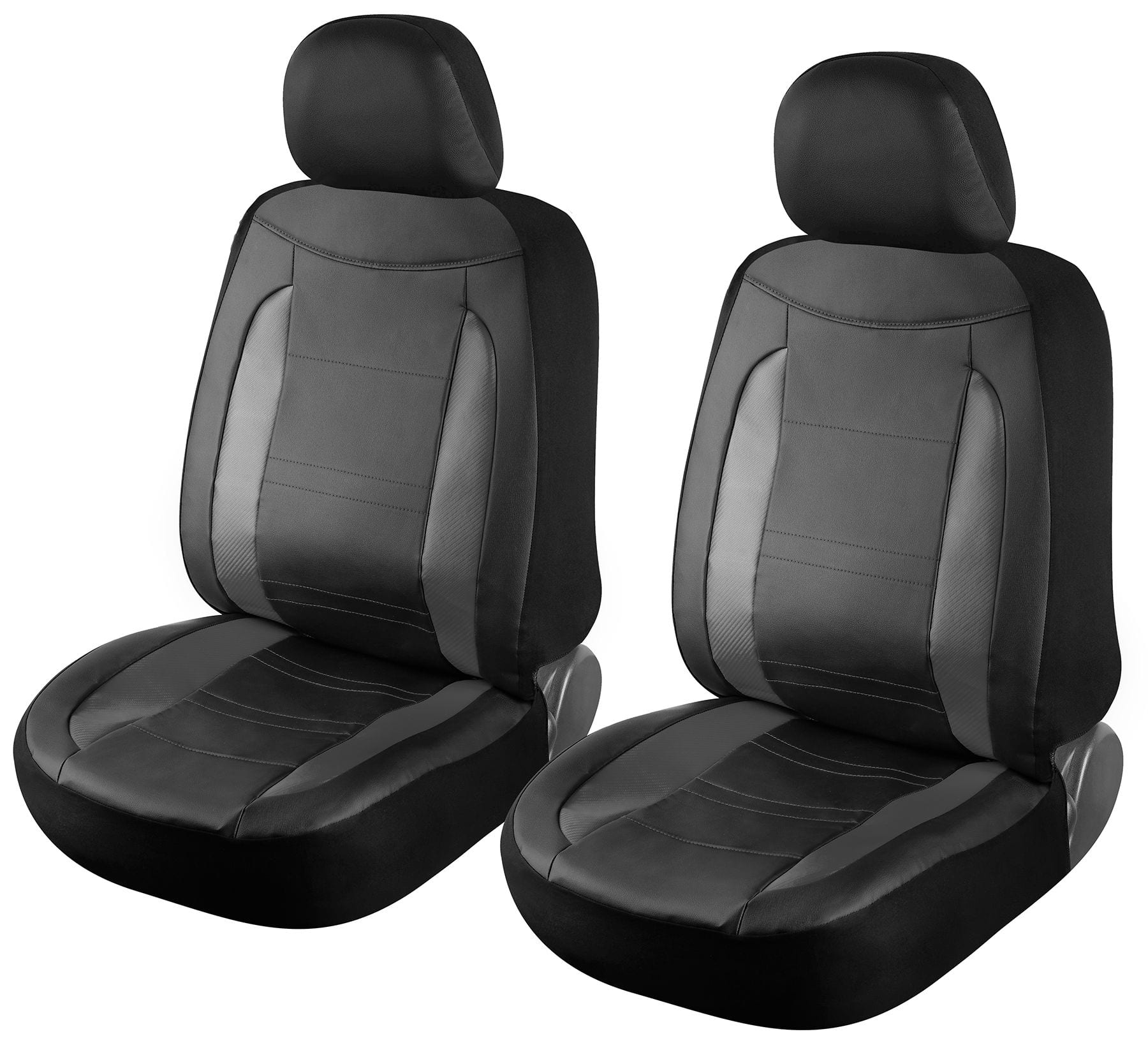 Goodyear Spill Resistant PVC Seat Cover Black Grey 2 Pc