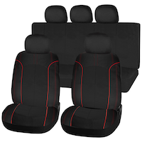 Housses de siège Goodyear résistant aux déversements, noir/rouge