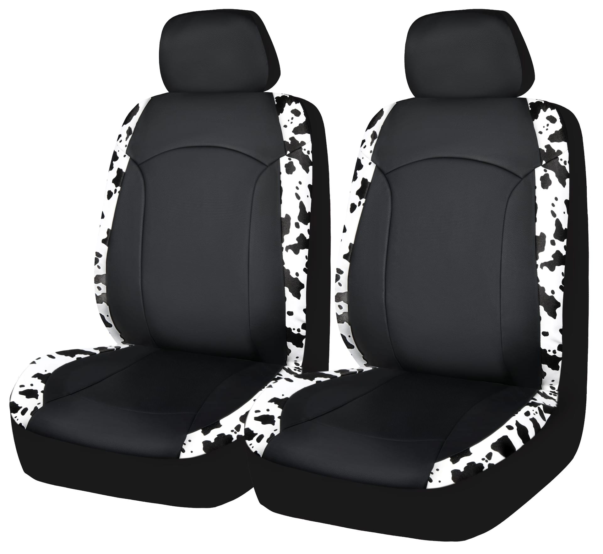 AutoTrends Faux Leather Cow Print Seat Covers 2 Pk Canadian Tire