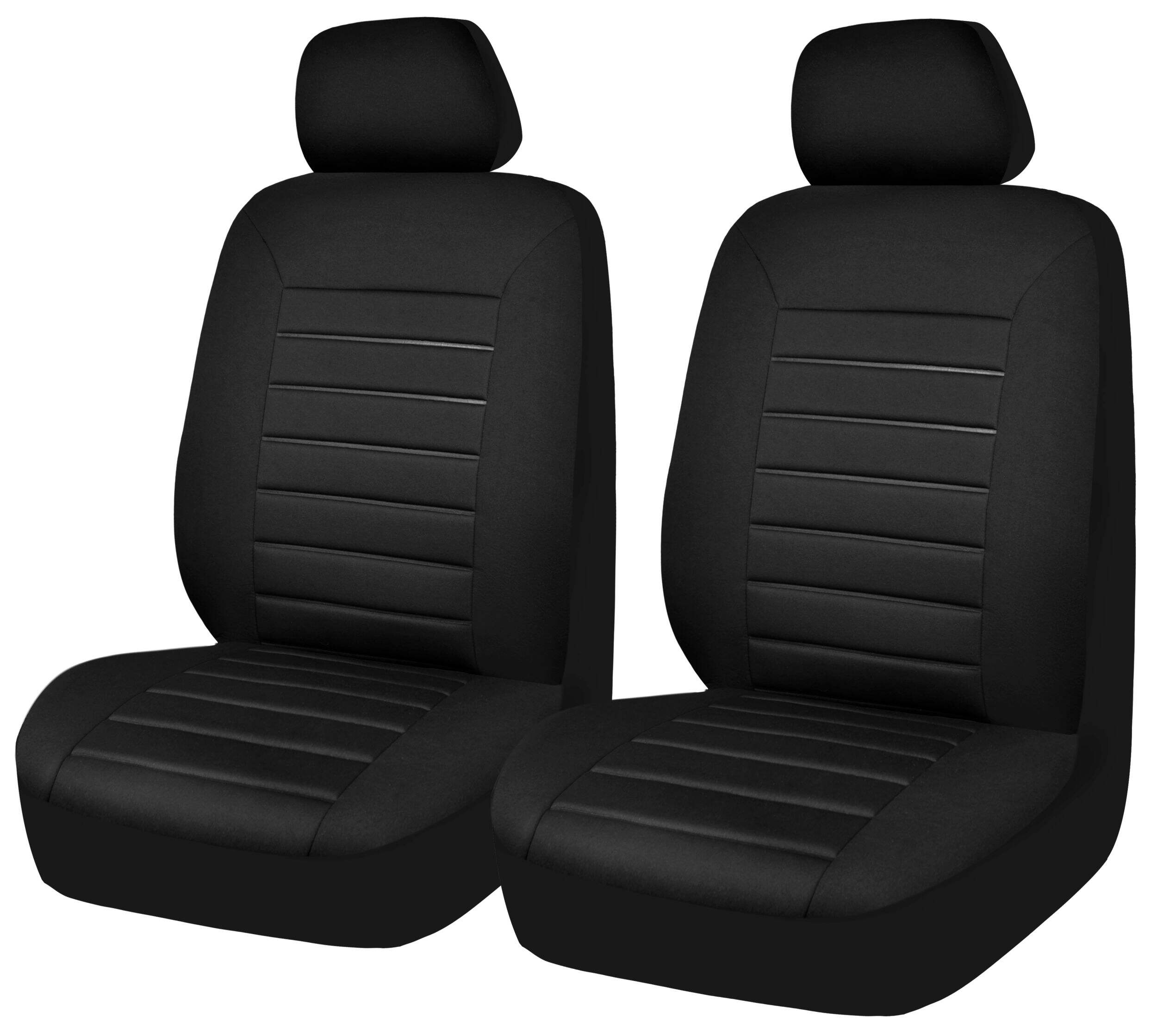 AutoTrends 3D Comfort Foam Breathable Car Seat Covers, 2-Pk Front_Three_Fourths_Angled_Left