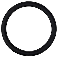 AutoTrends Massage Grip Steering Wheel Cover, Black Front_Flat