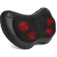 Reload 3D Shiatsu Deep Massage Cushion/Pillow, Black Front_Angled_Right