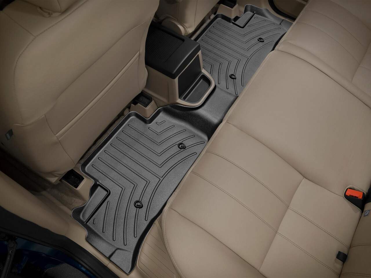 Ensemble de doublure de plancher avant, arrière et de troisième rangée  personnalisée WeatherTech Floorliner, cacao