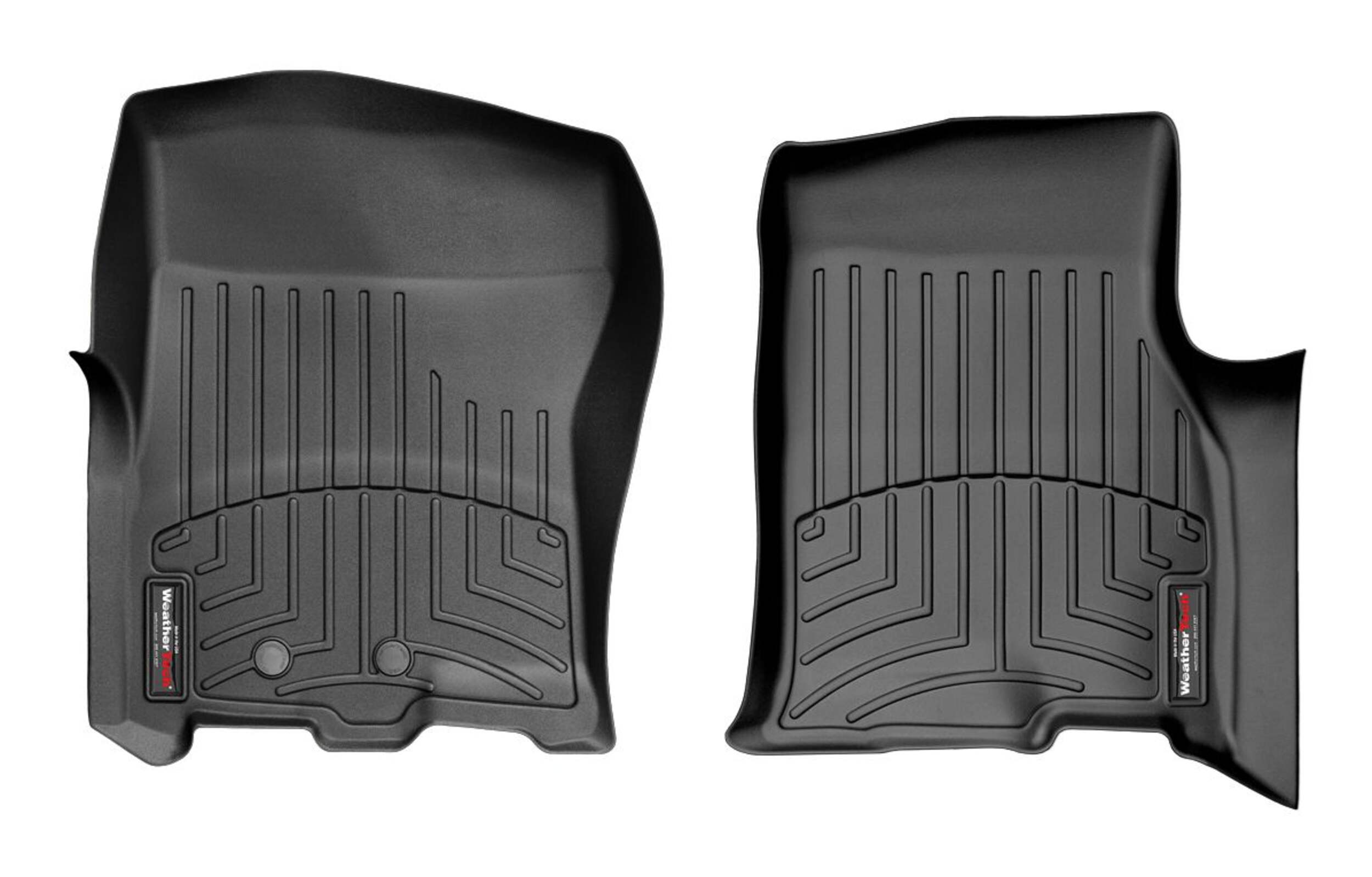 WeatherTech® Custom Front FloorLiner™ Carpet Protector, Black Overhead_Flat