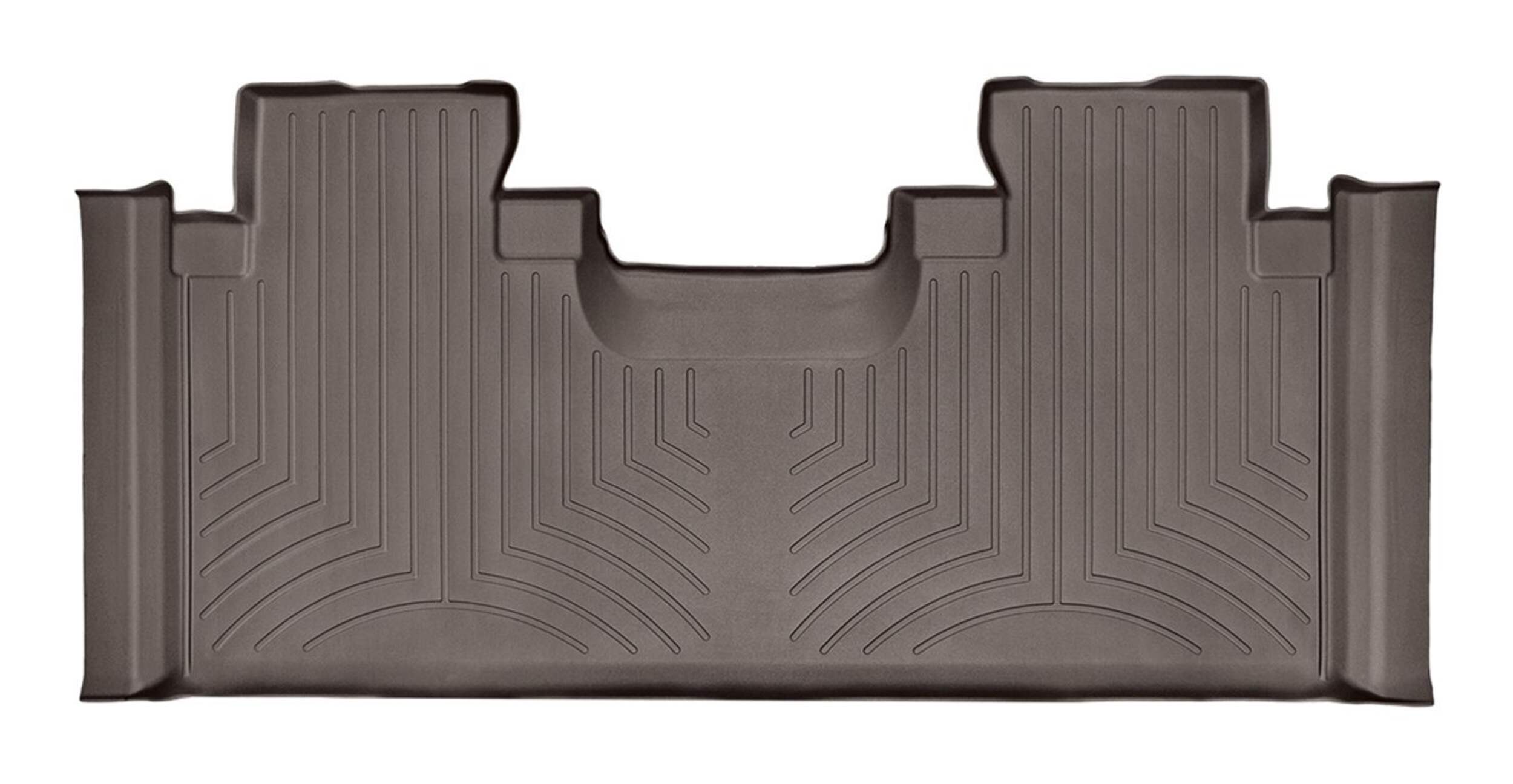 WeatherTech® Custom 3rd Row FloorLiner™, Cocoa Overhead_Flat