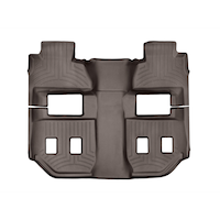 Ensemble de doublure de plancher monopièce arrière et de troisième rangée personnalisée WeatherTech Floorliner, cacao Overhead_Flat