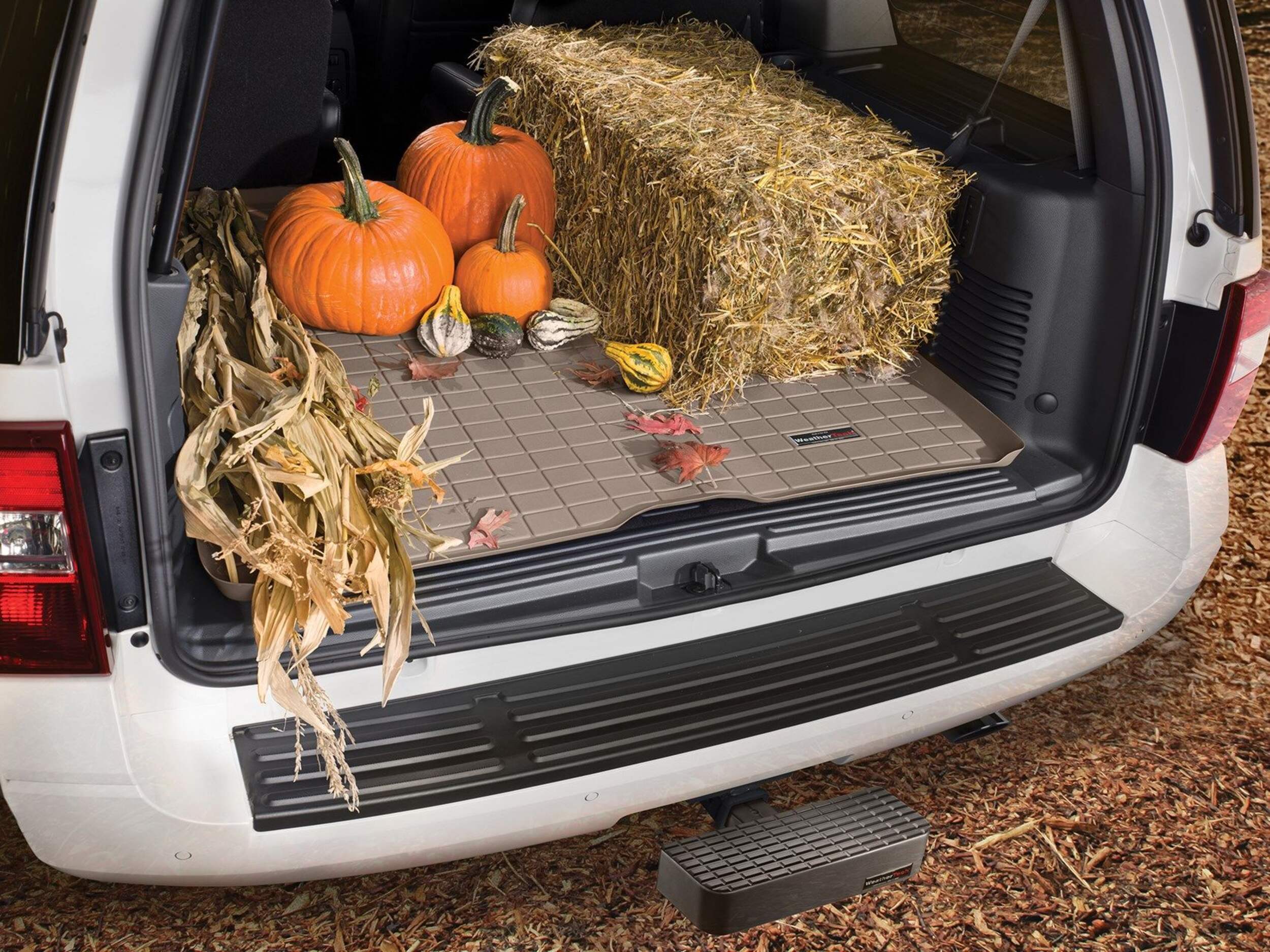 WeatherTech® Custom Trunk Cargo Liner, Behind 2nd Row Seating, Asian Car Make Front_Angled_Right