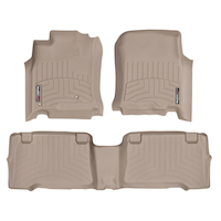 WeatherTech® Custom Front and Rear FloorLiner™ Kit, Tan Overhead_Flat