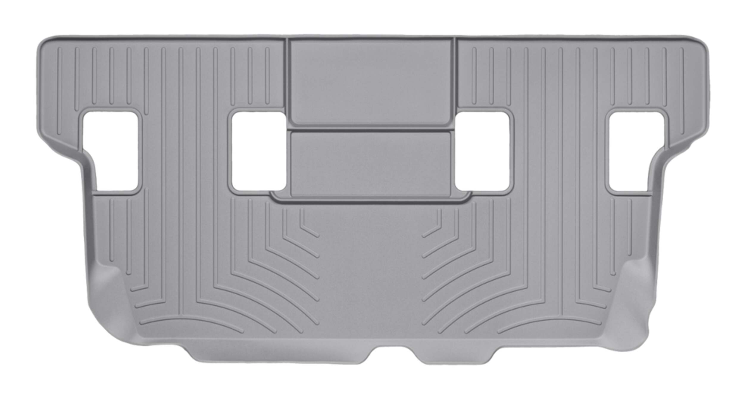 WeatherTech® Custom 3rd Row FloorLiner™, Grey Overhead_Flat