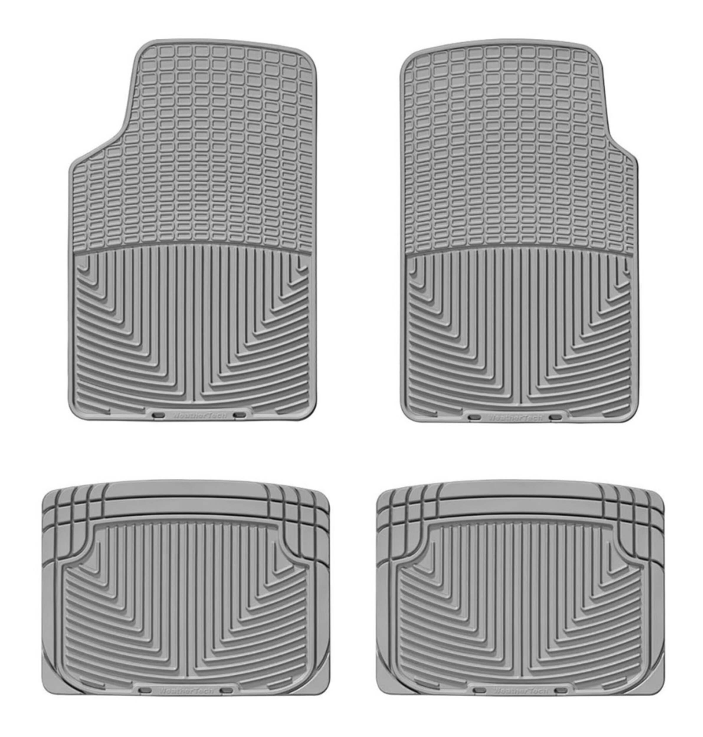 WeatherTech® All-Weather Floor Mat Set, Front & Rear, Grey Overhead_Flat