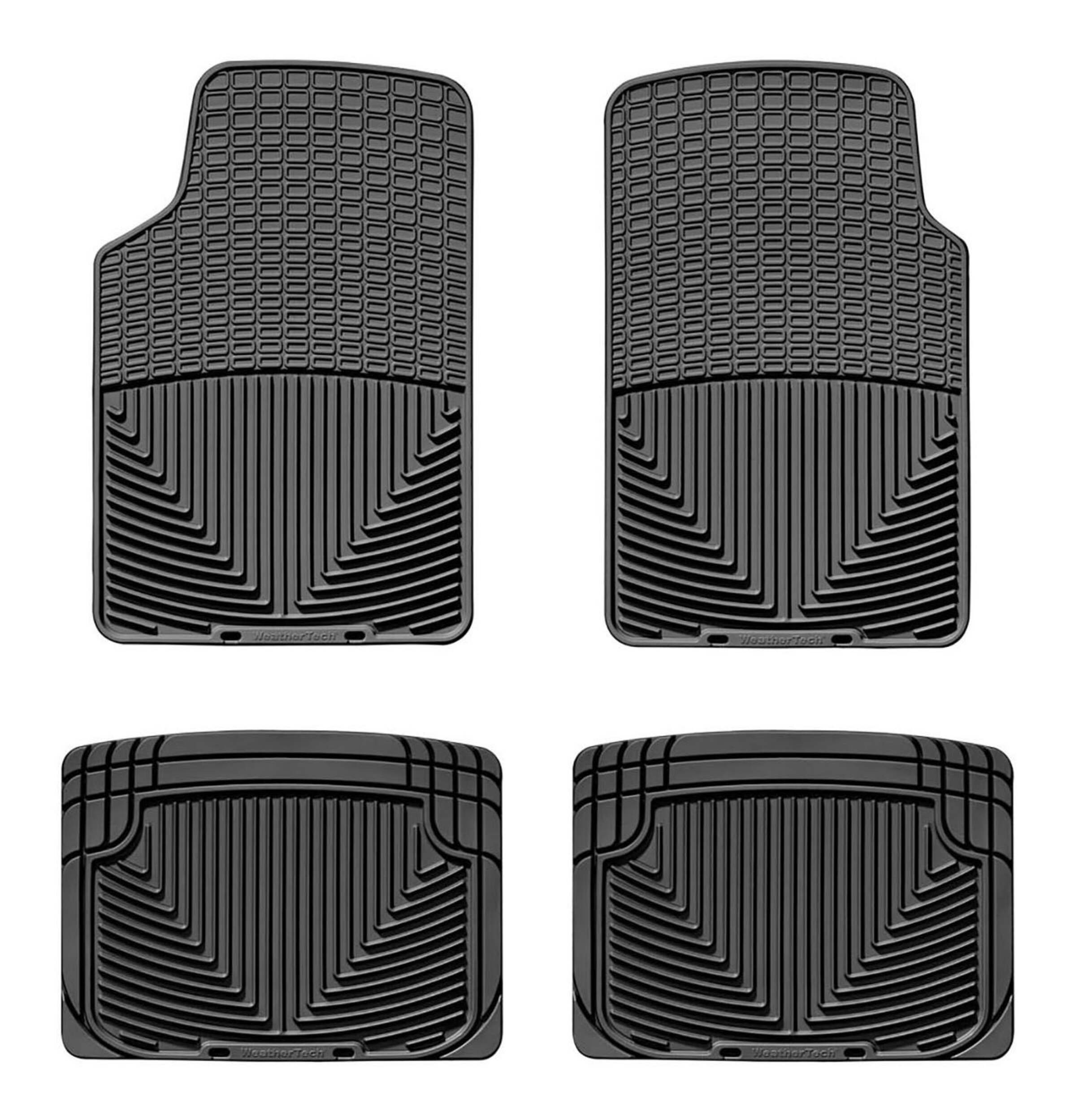 WeatherTech® All-Weather Mats Set, Black Overhead_Flat