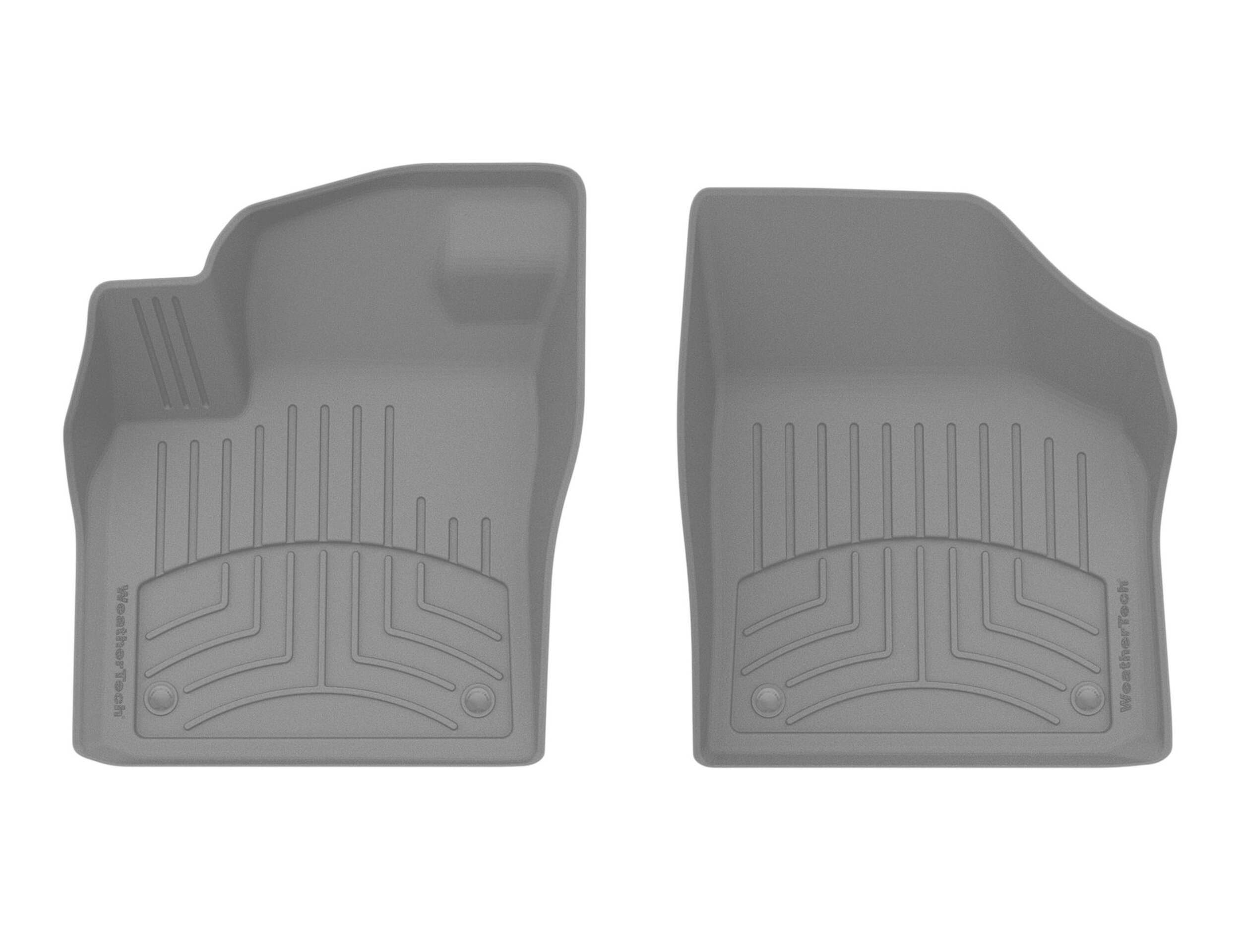 WeatherTech FloorLiner HP for Front Row Seats, Grey Overhead_Flat