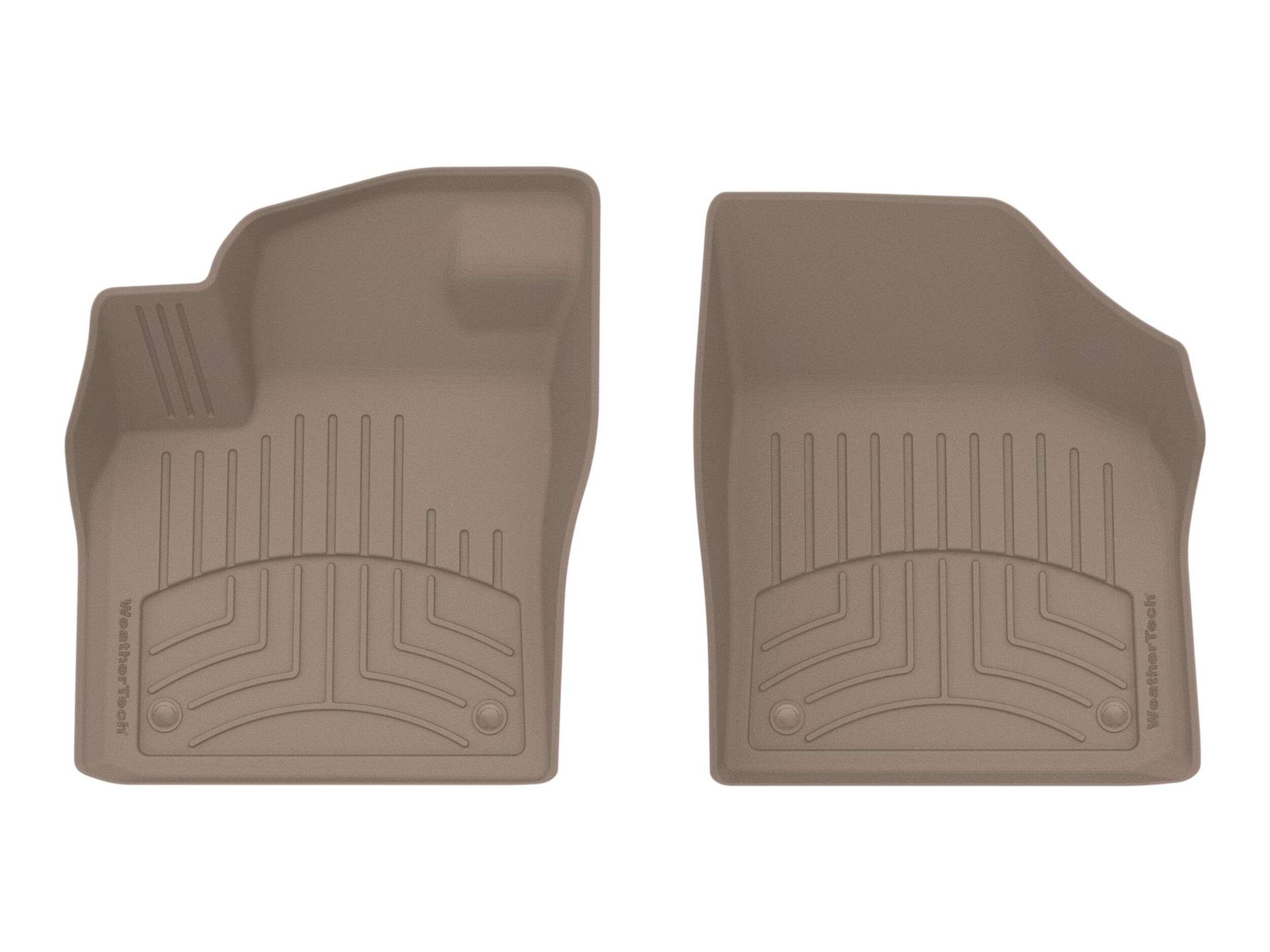 WeatherTech FloorLiner HP for Front Row Seats, Tan Overhead_Flat