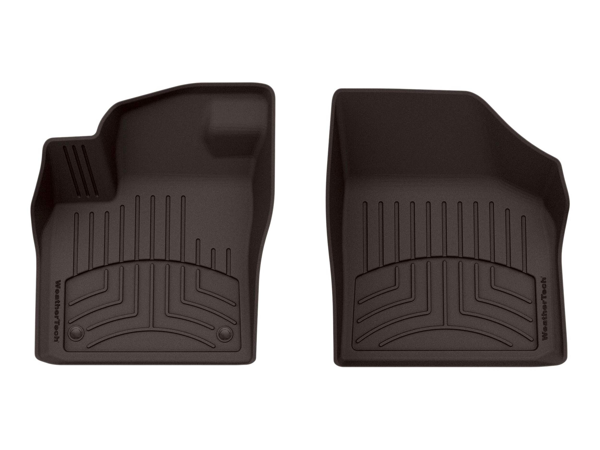 WeatherTech FloorLiner HP for Front Row Seats, Cocoa Overhead_Flat