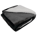 Goodyear Sherpa Travel Blanket, Grey, 39 x 57-in Front_Three_Fourths_Angled_Right