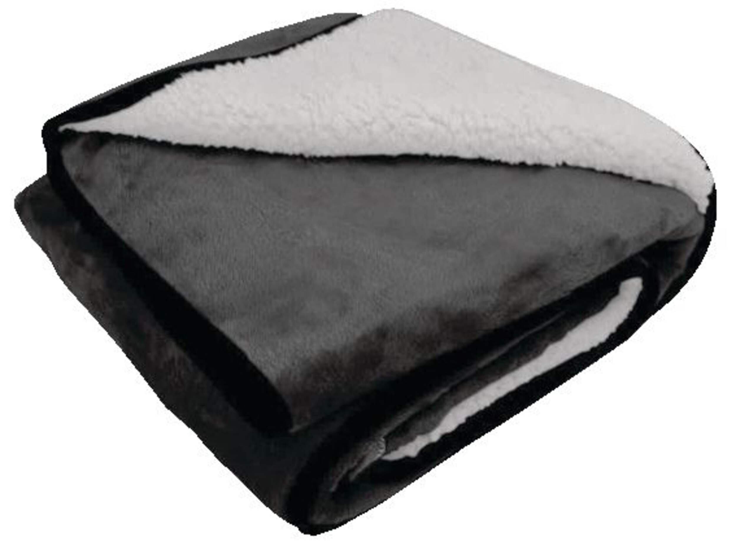 Goodyear Sherpa Travel Blanket, Grey, 39 x 57-in Front_Three_Fourths_Angled_Right