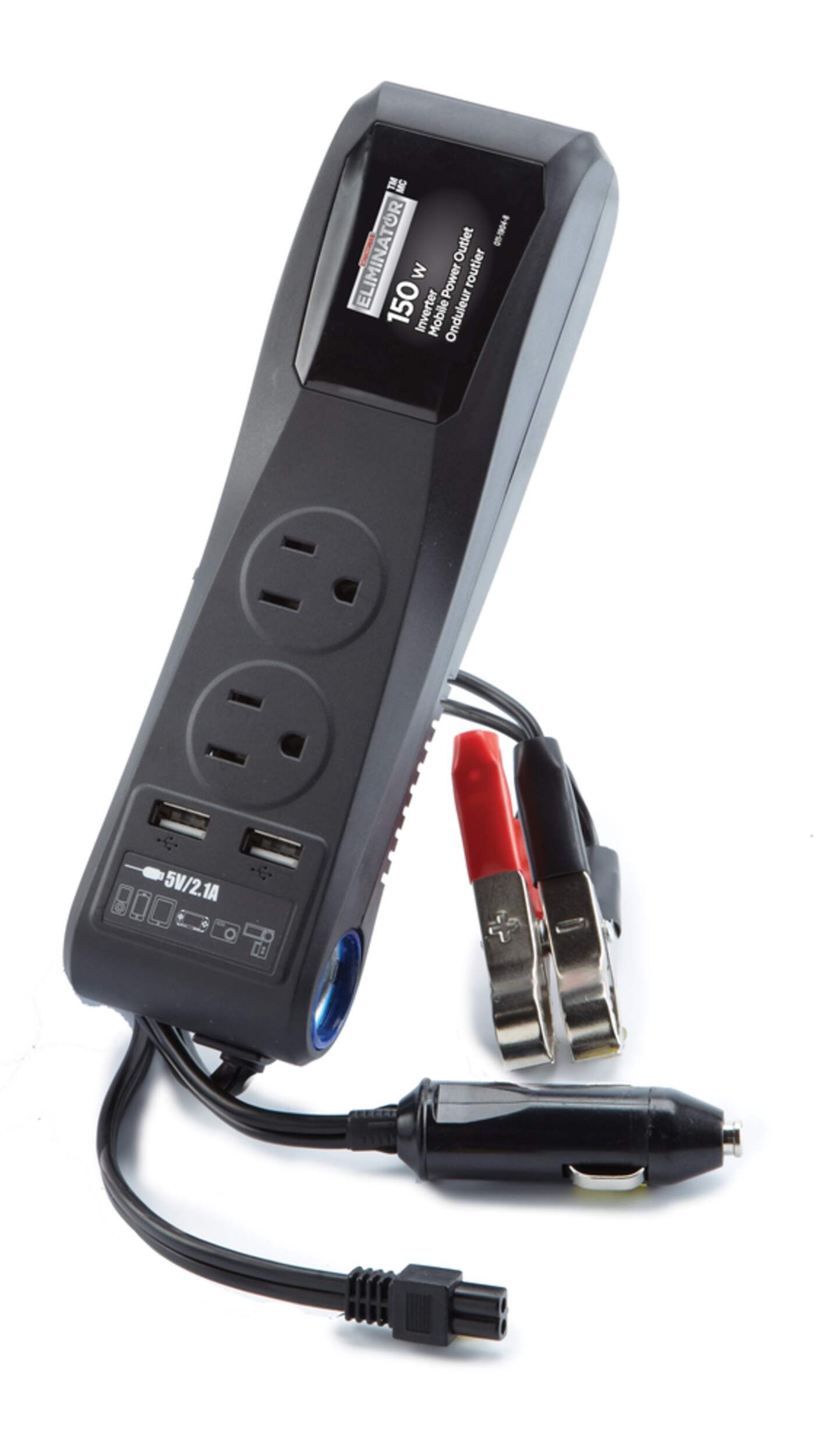 MotoMaster 150W Mobile Power Bar and Inverter Overhead_Flat