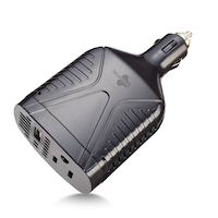 Bluehive 75W Car Power Inverter with USB Port Front_Three_Fourths_Angled_Left