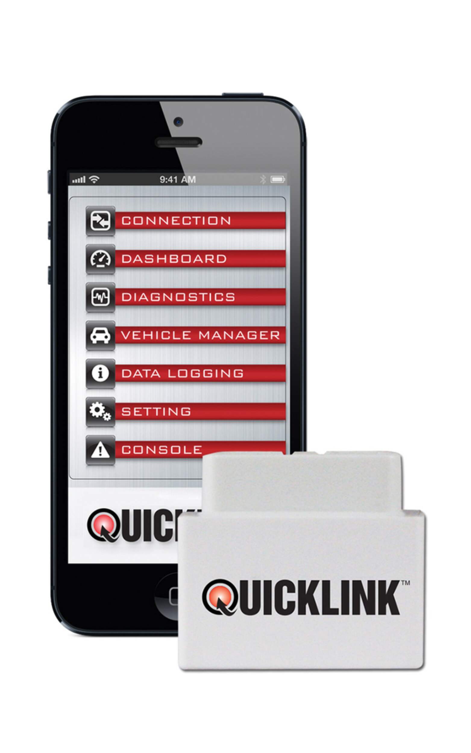 Quicklinks Bluetooth OBD Code Reader Front_Flat