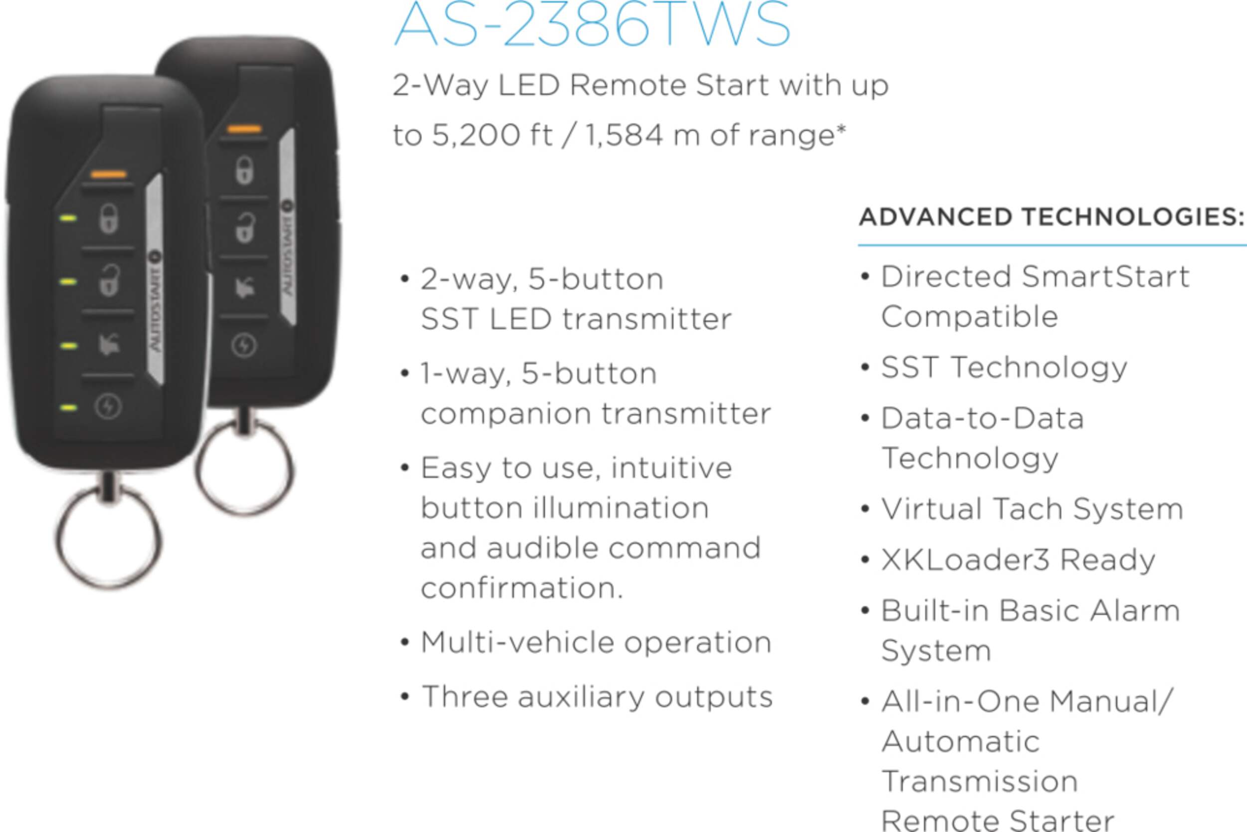 Autostart 2Way LED Remote Start System Canadian Tire