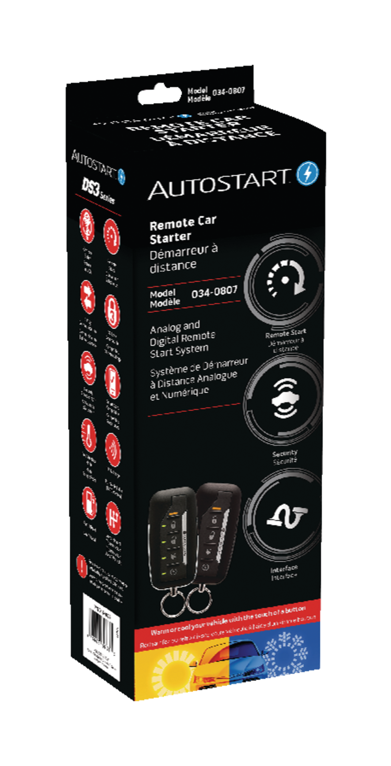 AutoStart DS3 Series 2Way Remote Car Starter System Kit, with Up to