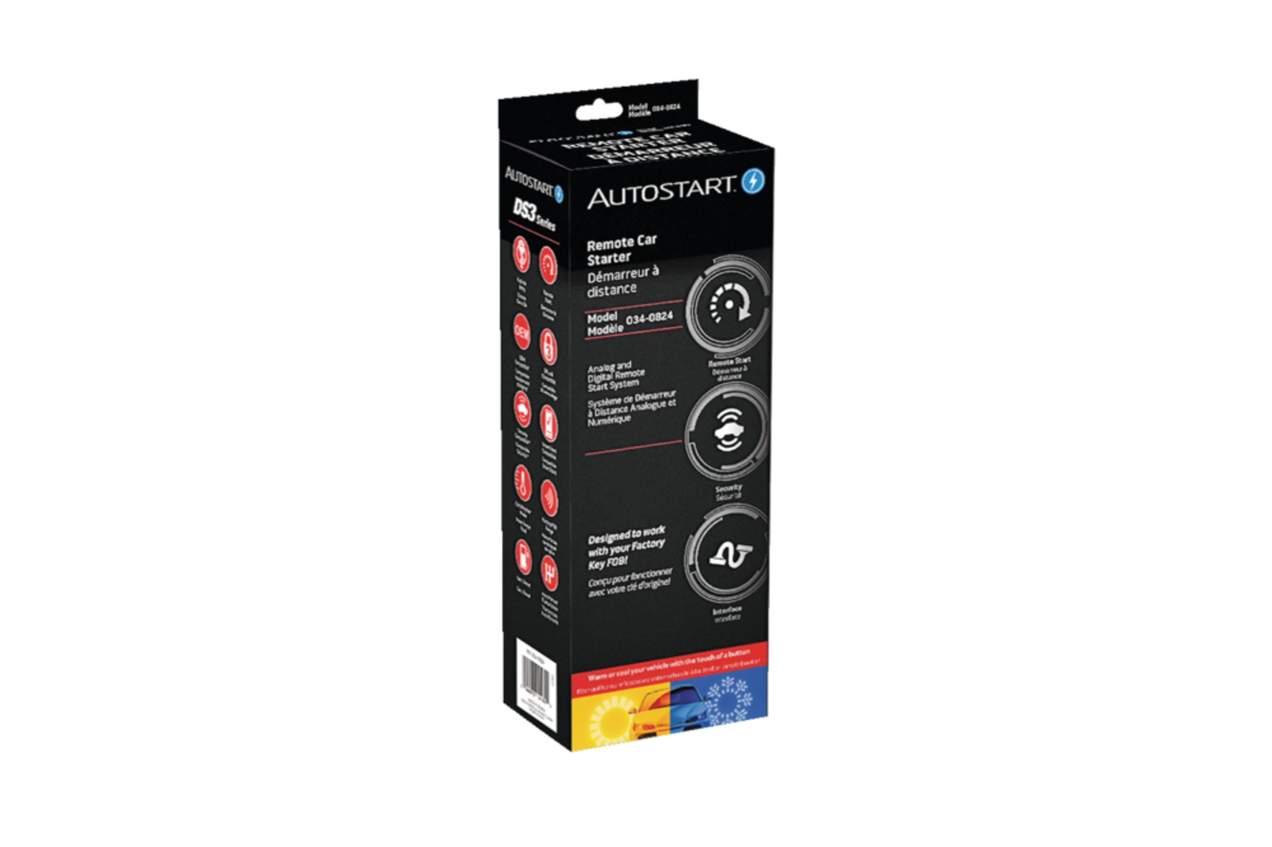 Démarreur à distance Directed AutoStart DS3 Series 3LS Front_Angled_Right
