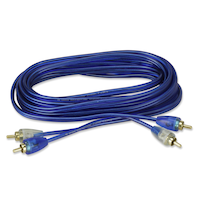 Scosche A12C4 Clear Blue Audio RCA Cable, 12-ft Front_Angled_Right