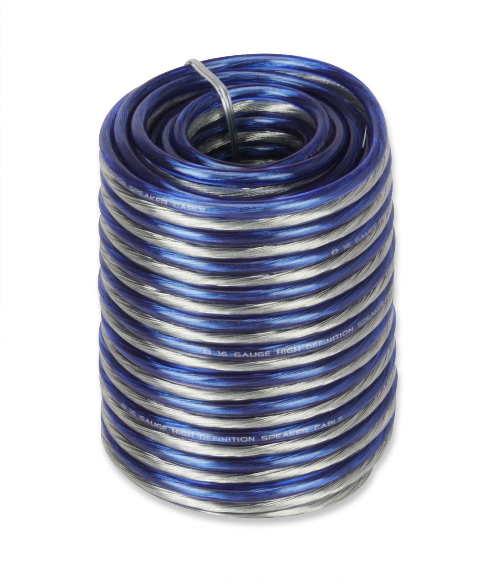Scosche KS1650CS 16-Gauge Car Speaker Wire, 30-ft, Blue