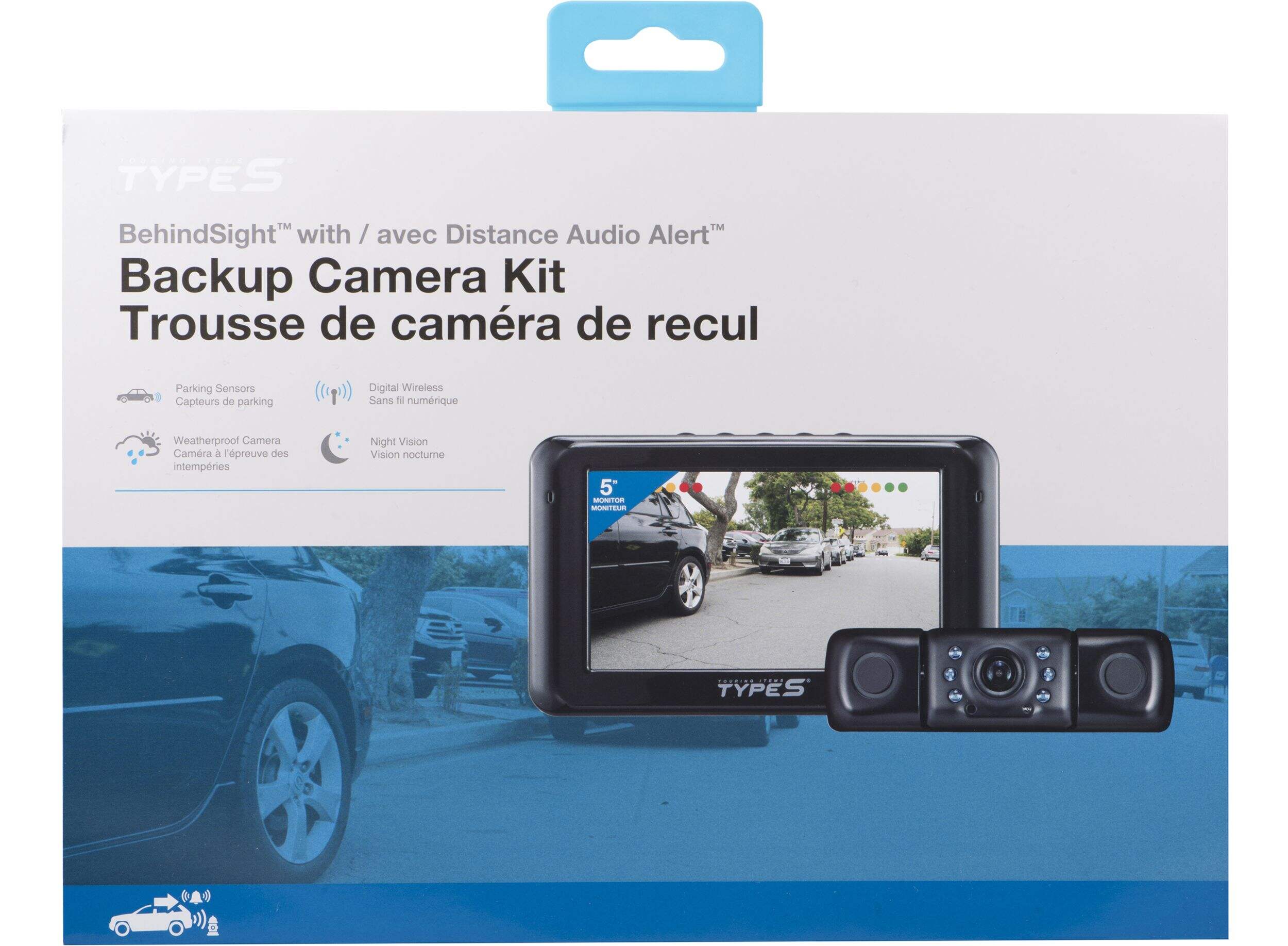 Type S Backup Camera with 5in Monitor, Distance Audio Alert Canadian Tire