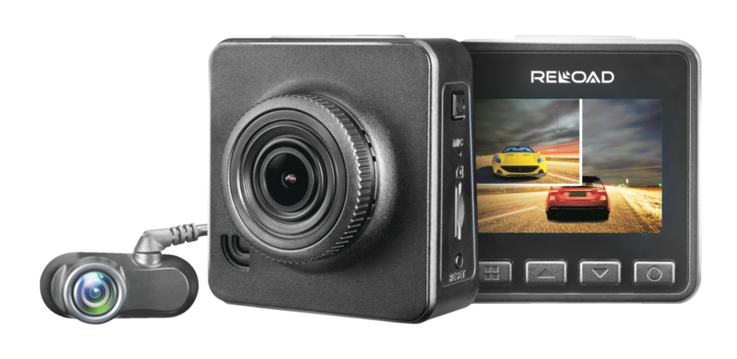 Reload Dual Dashboard and Backup Camera Super Night Vision, 140° View, 2-in Composite_or_Mixed