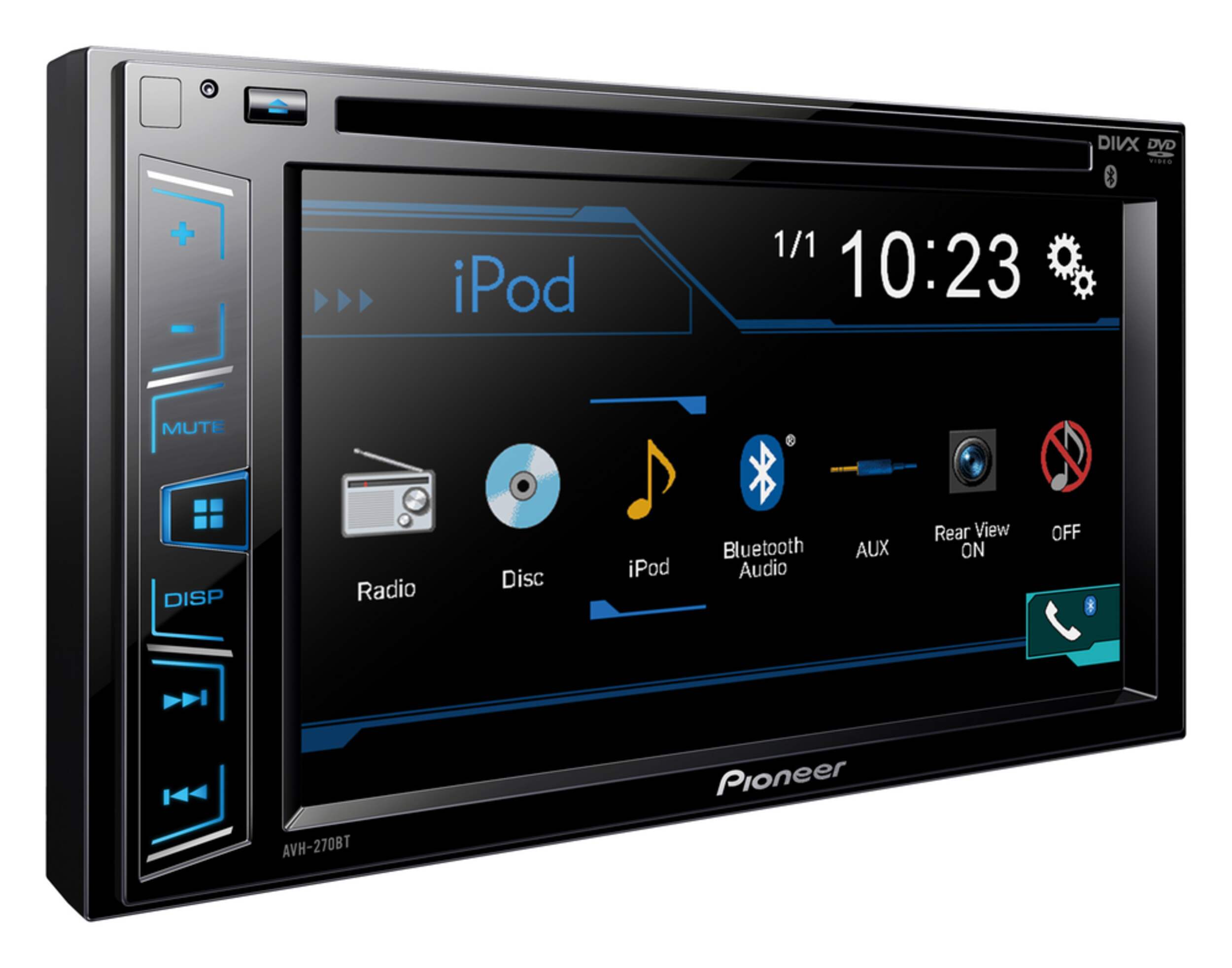 Pioneer AVH-270BT 2-DIN Stereo Front_Angled_Right