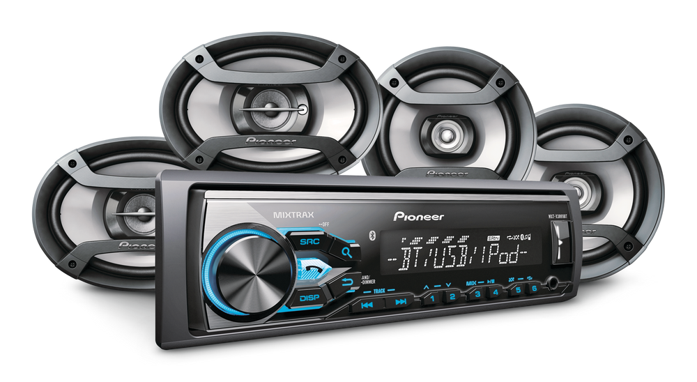 Pioneer Bluetooth Car Stereo Receiver with Pair of  & Pair of 6x9-in  Speakers | Canadian Tire