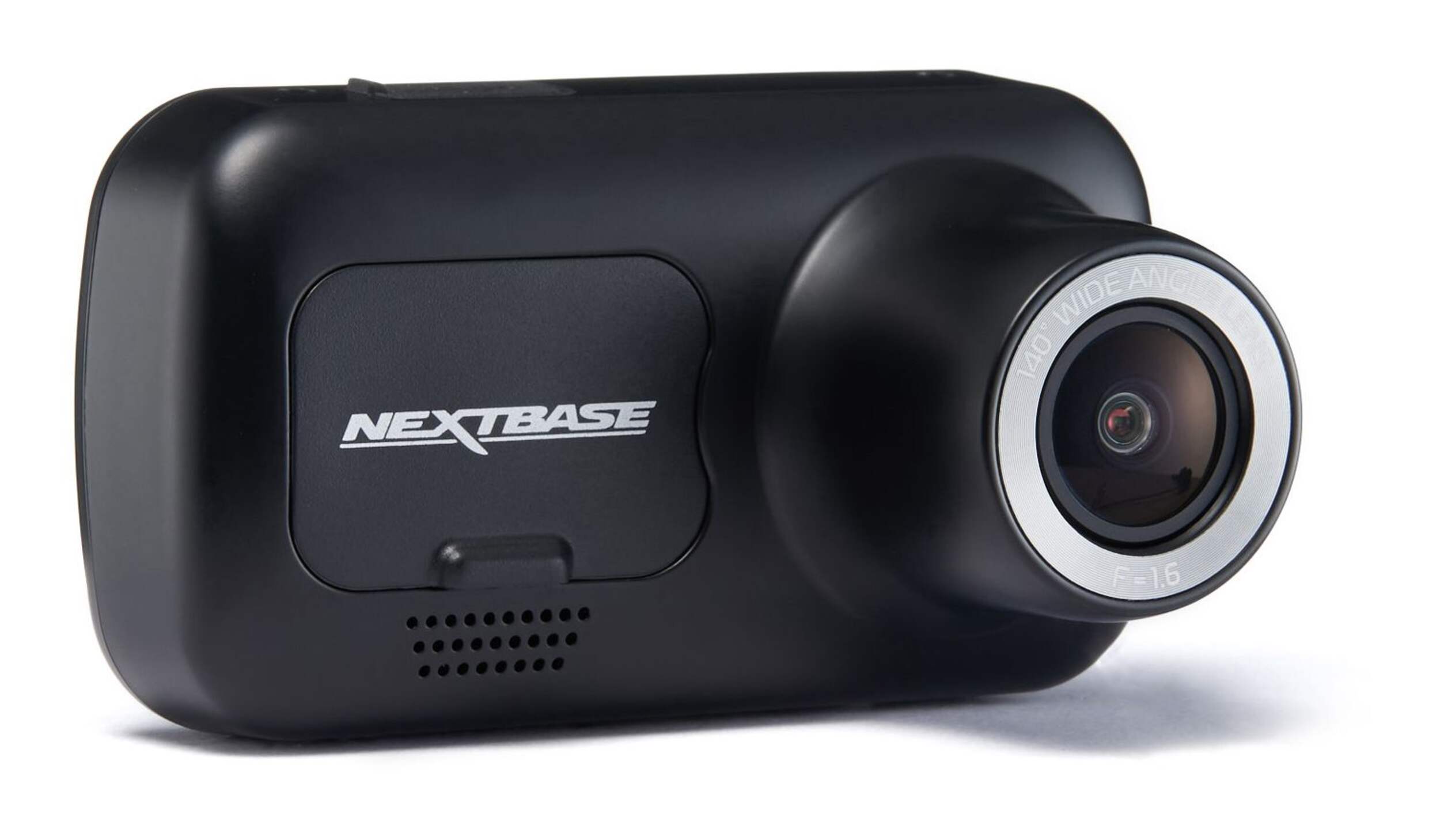 Nextbase 222 Dash Camera, Charging Cable, Motion Detection, Black Front_Three_Fourths_Angled_Right