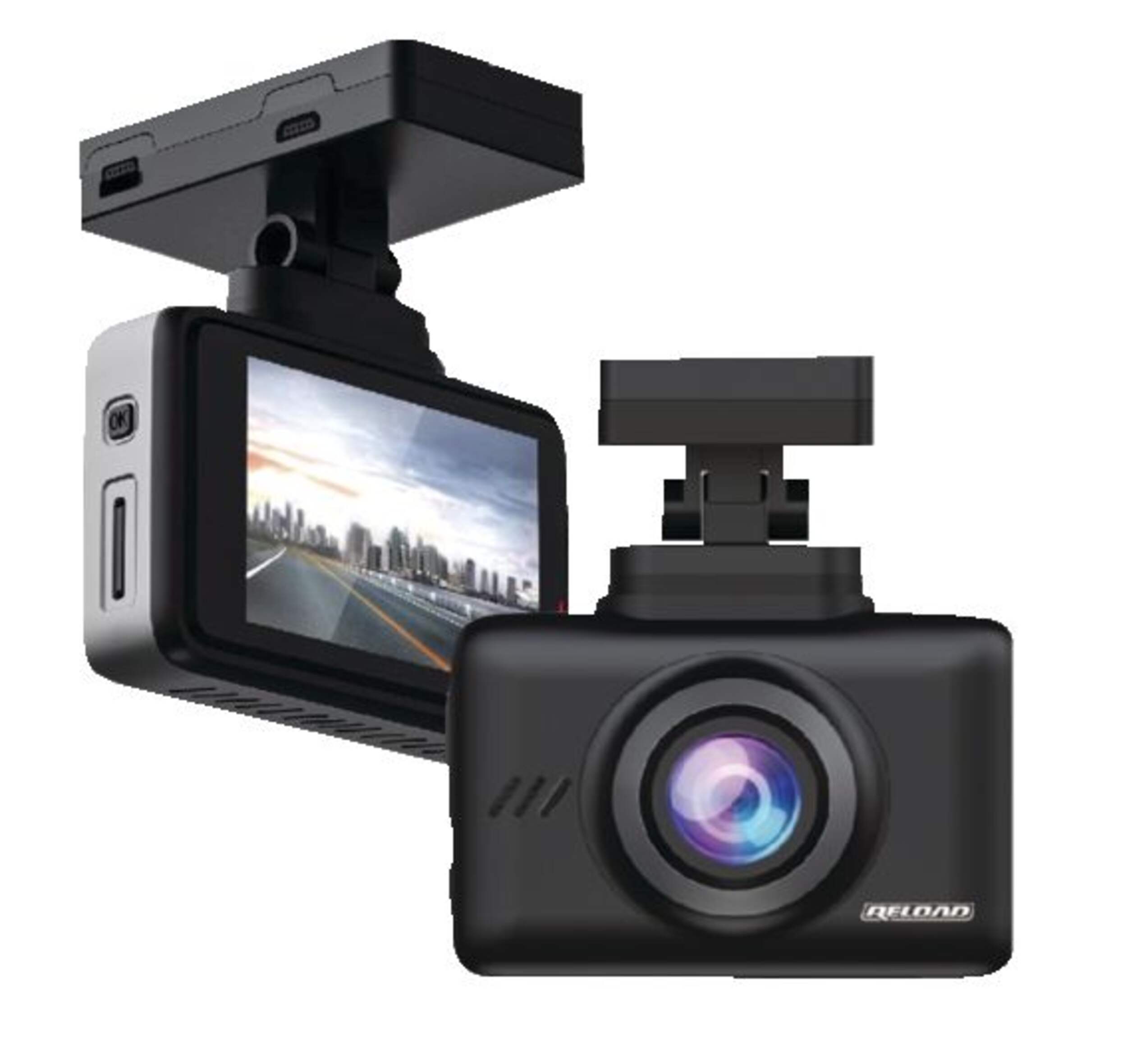 Reload 1080p Dash Cam with a 2.35-in IPS Screen & 16GB Memory Card, Black Composite_or_Mixed