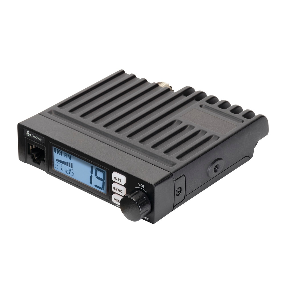 Cobra Mobile CB AM/FM Car Radio with Full Range Microphone, Black