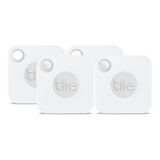 Tile Mate Bluetooth Tracker, White, 4-pk