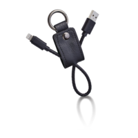Bluehive Lightning Bag Tag Charge Cable, Black, 6-in Composite_or_Mixed