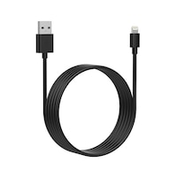 Bluehive Soft Rubber Lightning™ to USB Charge & Sync Cable, for Select Apple Devices, 6-ft, Assorted Colours Overhead_Flat