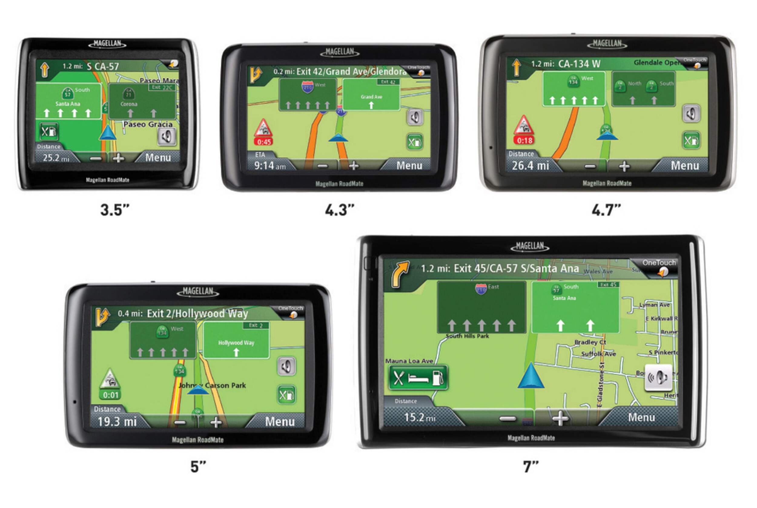 Magellan RoadMate 3030 LM Car GPS, 4.7-in Front_Flat