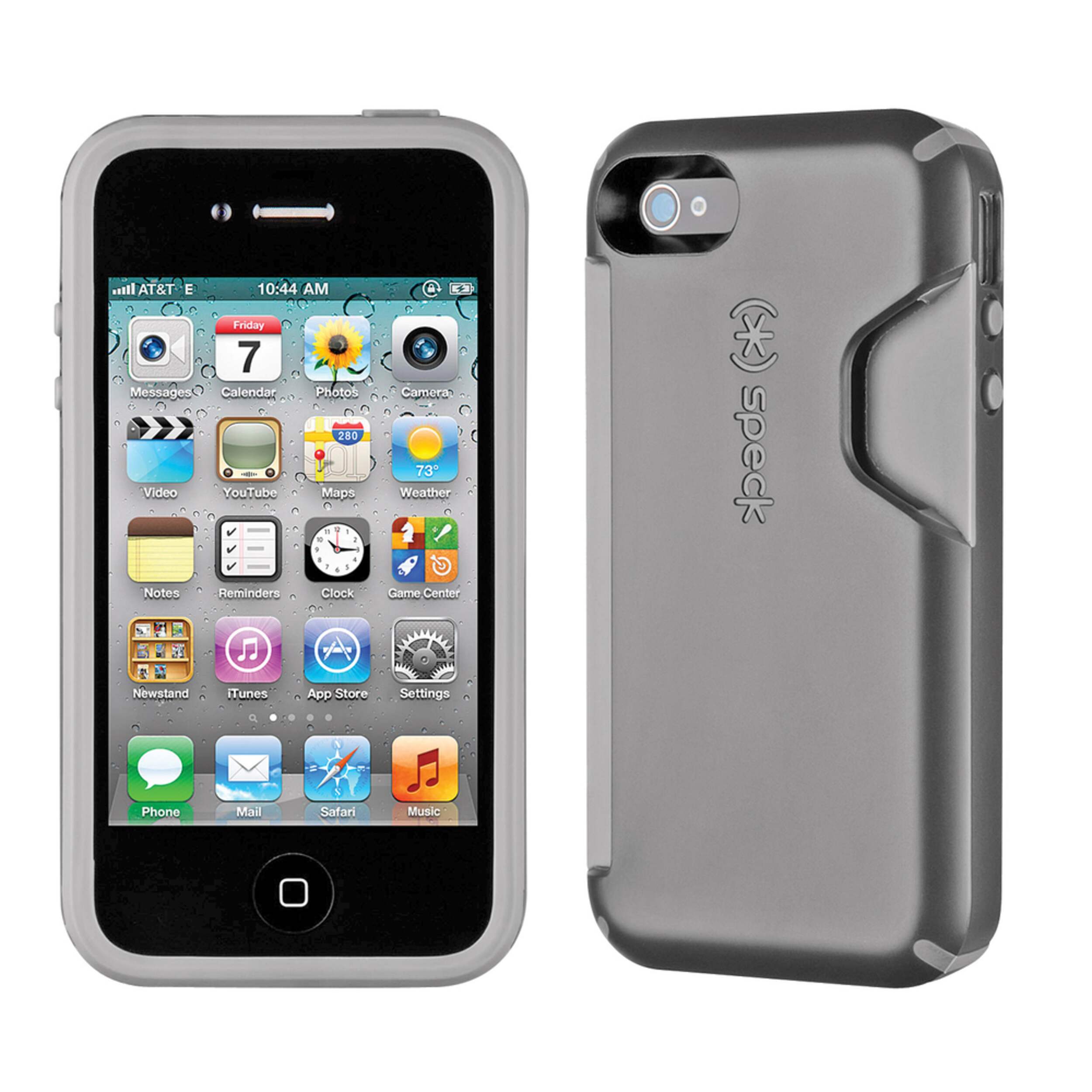 Speck iPhone 4/4S Candy Shell Card Cell Phone Case, Black & Dark Grey Composite_or_Mixed