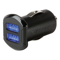 Scosche Dual 12W USB Car Charger Front_Angled_Left