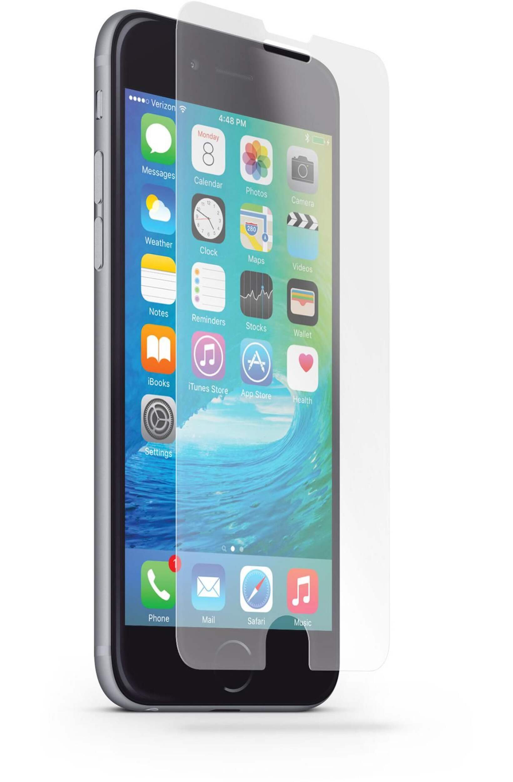 Merkury iPhone 7 Tempered Glass Screen Protector Front_Angled_Right