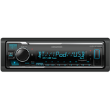 Système stéréo POUR auto KENWOOD&nbsp;KMM-BT328U simple DIN/USB/AM/FM avec Bluetooth, écran ACL multicolore Front_Flat