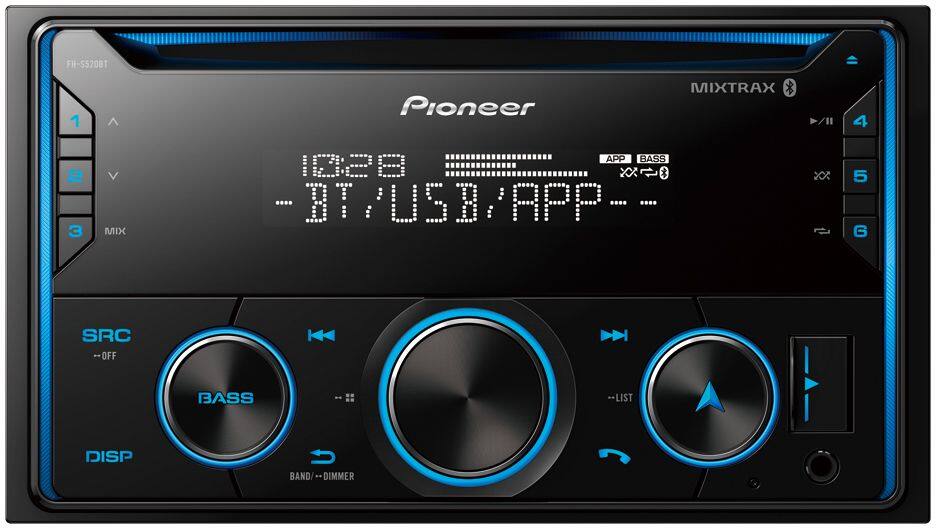 Pioneer car audio system deals with bluetooth and usb