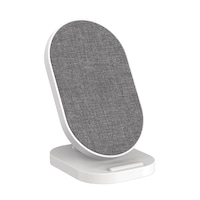 Bluehive 10W Fabric Wireless Charging Stand, Compatible with Most Qi-Enabled Devices Front_Three_Fourths_Angled_Right